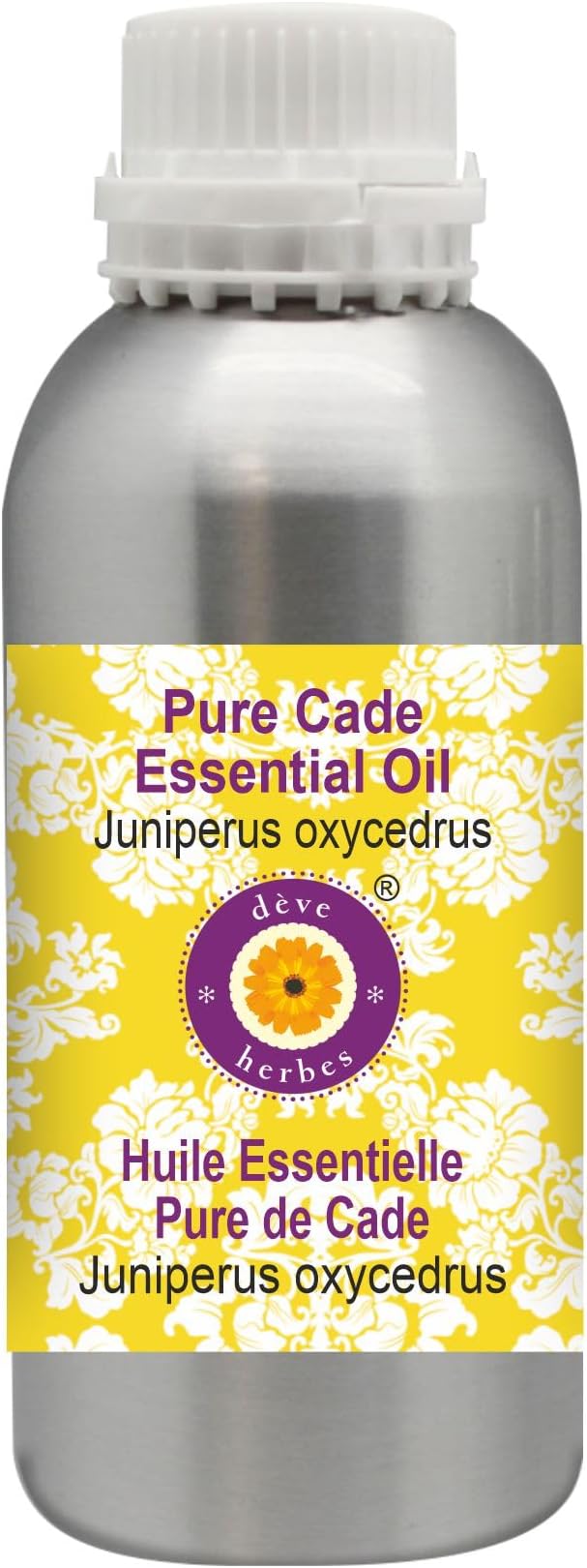 Deve Herbes Pure Cade Essential Oil (Juniperus oxycedrus) Steam Distilled 630ml (21 oz)
