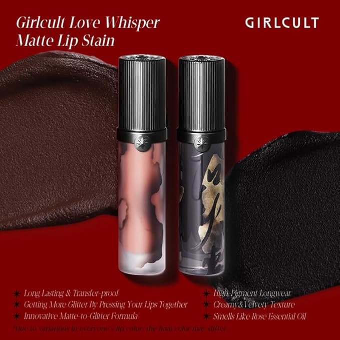GIRLCULT Matte Lip Stain – Lightweight Velvet Lip Tint, Long Lasting Liquid Lipstick, Transfer Resistant, Non-Drying & Smudge Proof Formula (M58)