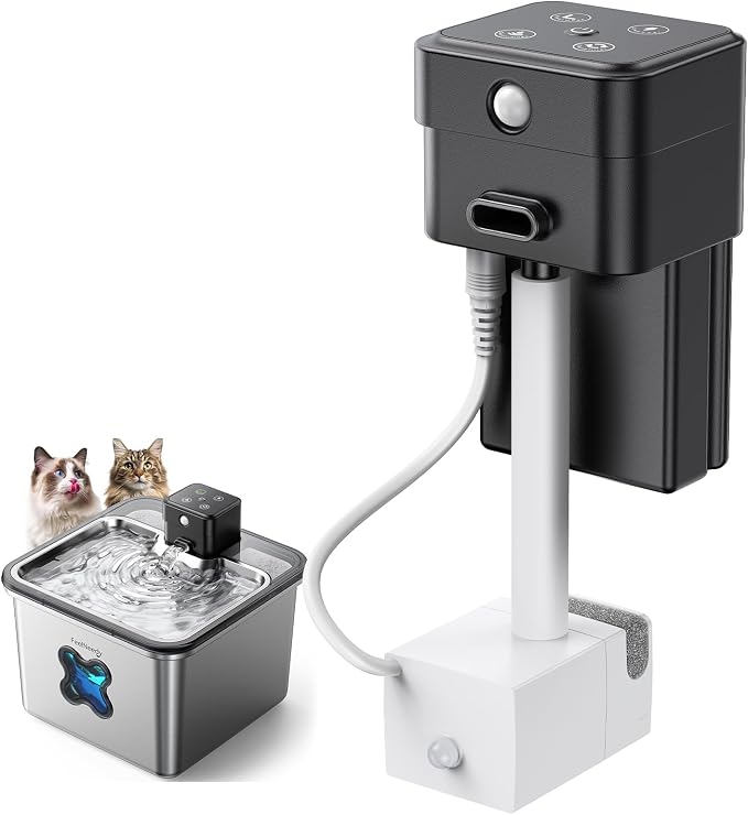 FeelNeedy FN-W17S Cat Fountain Pump Replacement Controller, Compatible for Wireless & Battery Operated 3.2L/108oz Cat Water Fountain for [FN-W17S]