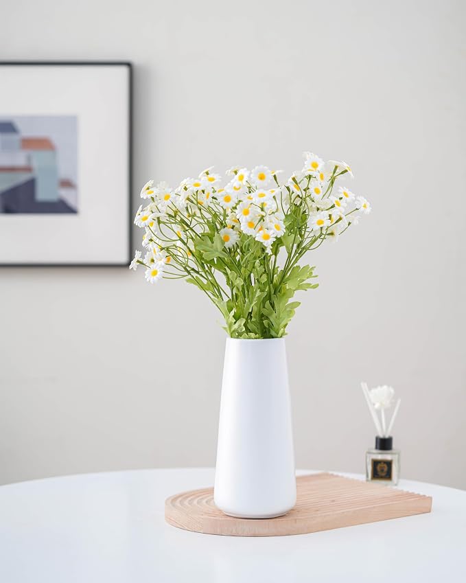 Simple Boho Ceramic Flower Vase for Home Decor (Bright White,Super Big) | 10'' Modern Vase for Flower Plant Pampas Grass, Fit for Table Shelf Centerpieces, Living Room Kitchen Bedroom Wedding Gift