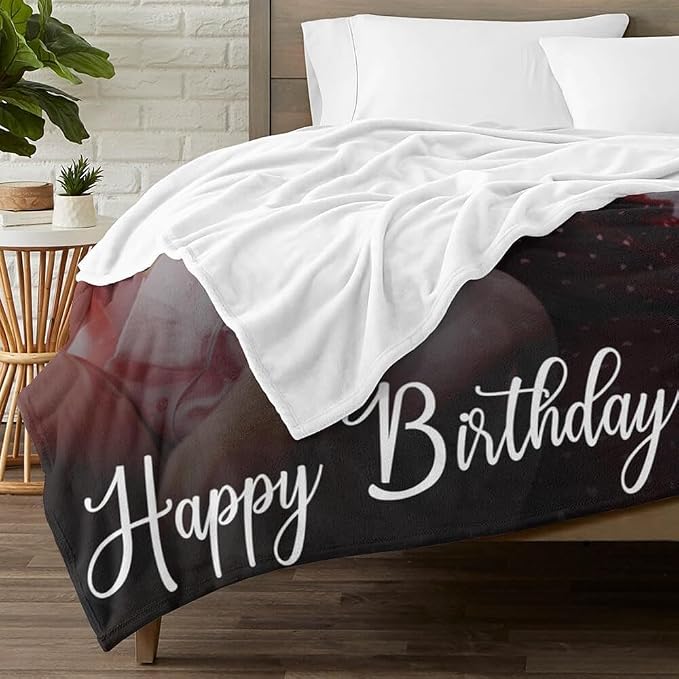 inkArts Custom Blanket with Photo, Personalized Blanket, Customized Photo Blankets, Customizable Picture Blankets, Personalized Birthday Photo Gifts for Women & Men