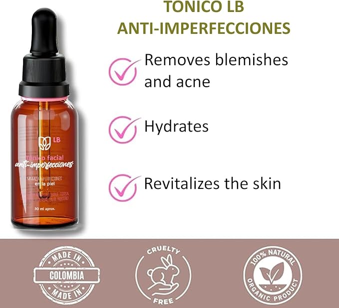 LB Tonico Facial Advanced Formula, Developed with Certified Raw Materials, Designed to Safely Care for and Protect The Appearance of Your Skin, Approved by International Standards (2-Pack)
