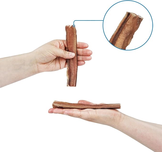 GigaBite Beef Esophagus Dog Treats Sticks - 6 Inch , 40 Pack | All Natural, Single-Ingredient Beef Gullet Chews, High Protein, Rawhide Free, Supports Dental Health