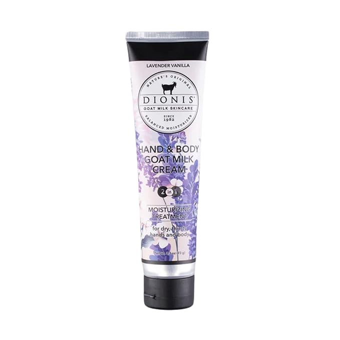 Dionis Goat Milk Hand & Body Cream Lavender Vanilla 3.3oz (Pack of 1)