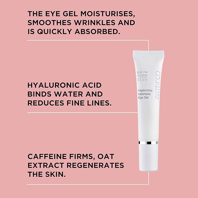 ARTDECO Hyaluronic Intensive Eye Gel - hydrating gel for eyes - reduces fine lines, wrinkles, imperfections & signs of tiredness - long-lasting effect - facial skin care products - eye cream - 0.50 Oz