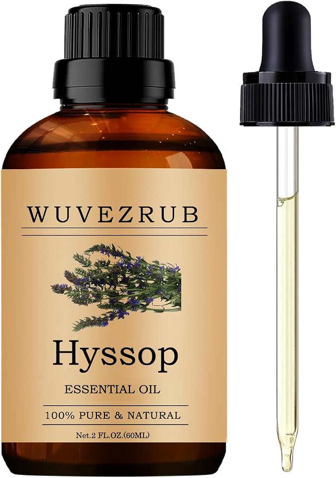 Hyssop Essential Oil, 60ML Pure and Natural for Aromatherapy Diffuser - 2 Fl Oz