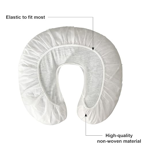 ZMDREAM Headrest Covers Fitted Disposable Massage Face Cradle Covers Stretchy Universal Size White 600pcs