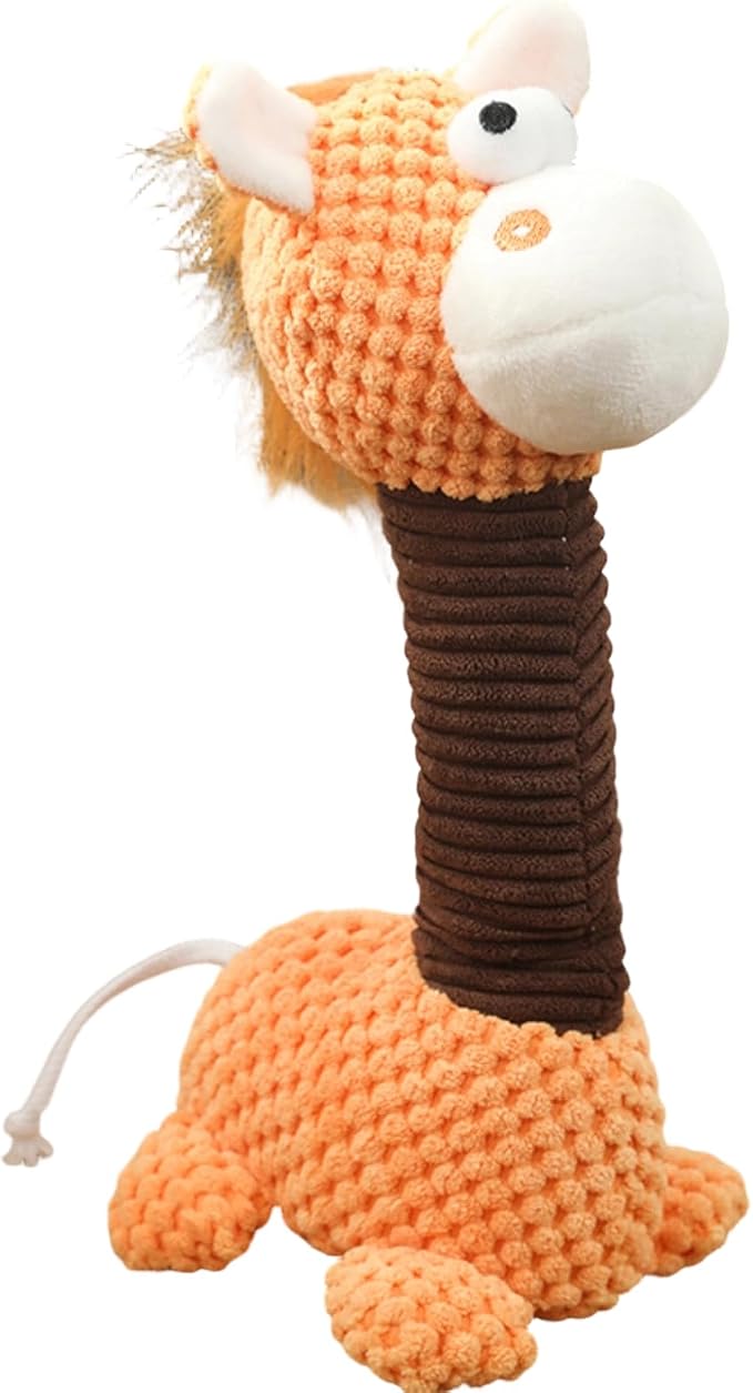 Squeaky Plush Dog Toys, Cute Animal Pet Toy for Small Dogs, Horse