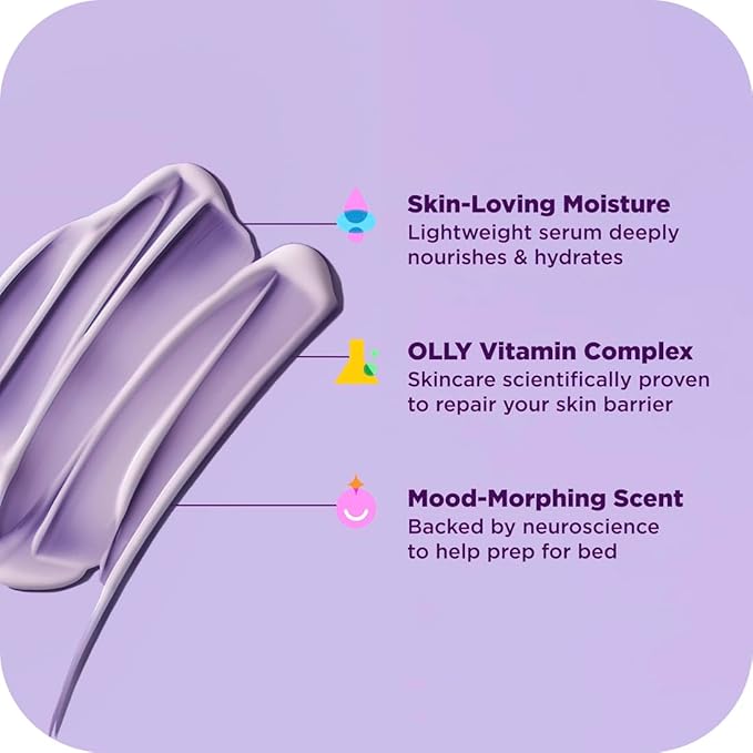 OLLY Vitamins Mini Body Serum & Body Wash Mixed Pack 4 Count Repairs Skin Barrier & Soothe Stress, TSA Approved