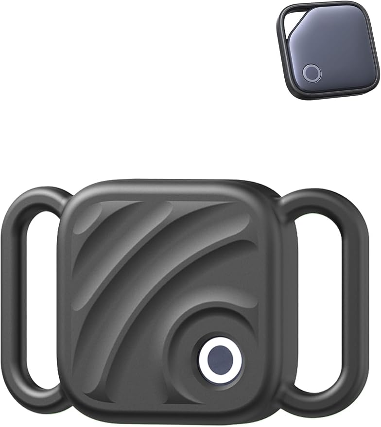 Silicone Case for UGREEN Tracker Tags, Pet Collar Cover, Black. | 1 Pack Soft silicone cover protects tracker tags from scratches and drops while providing a secure fit for pet collars.