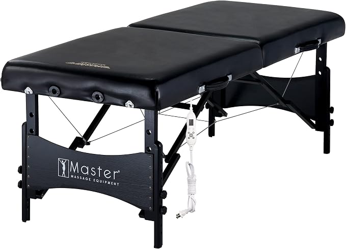 30" Galaxy Therma Top Master Massage Portable Massage Table Pacakge Beauty Bed Built Black