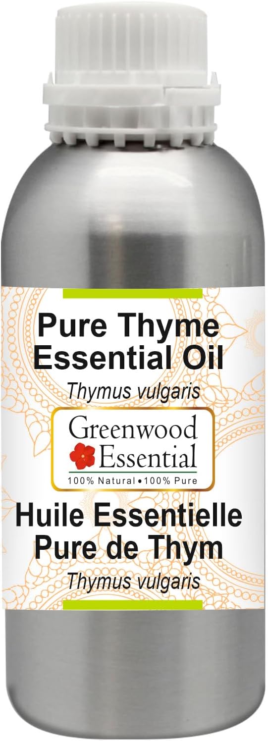 Greenwood Essential Thyme Essential Oil (Thymus vulgaris) Steam Distilled 1250ml (42 oz)