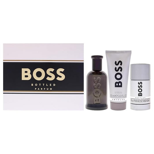 Hugo Boss/ Boss Bottled No. 6 for Men - 3 Pc Gift Set 3.3oz Parfum Spray, 3.3oz Shower Gel, 2.4oz Deodorant Stick