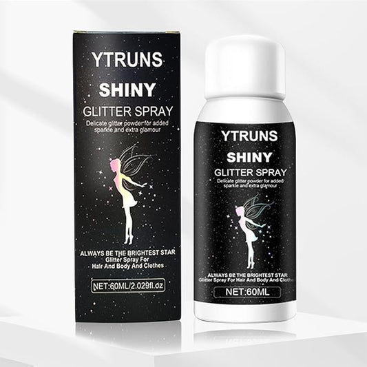1PC Glitter Spray for Hair and Body, Hairspray for Clothes, Long-Lasting Body Shimmer Spray Silver Glitter Hairspray Suitable for Stage, Festival Rave and Makeup Prom