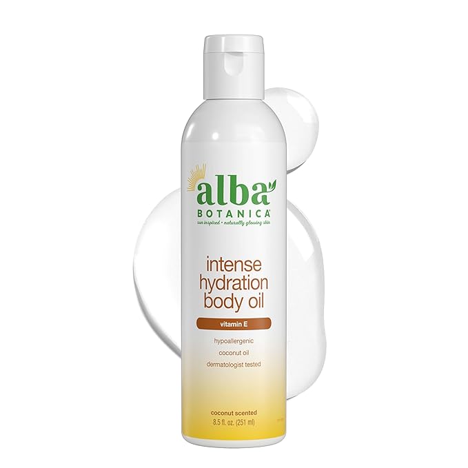 Alba Botanica Intense Hydration Body Oil, with Kukui Nut and Viamin E, 8.5 Oz (Packaging May Vary)