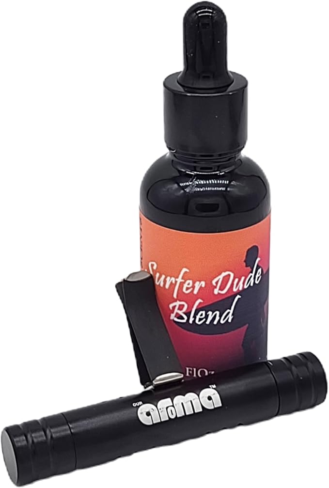 Our Aroma Cylindrical Car Diffuser Vent Clip for Essential Oil Aromatherapy or Car Fragrance Diffuser with Fragrance Oils - 2 Aluminum Diffuser & 10 Unscented Refill Sticks