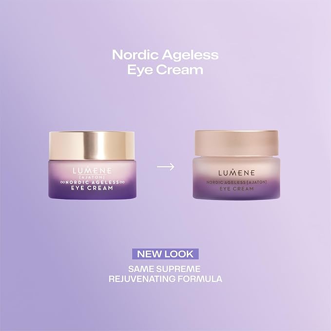 Lumene Ajaton Nordic Ageless Eye Cream - Anti Aging Eye Cream Reduces Fine Lines and Wrinkles - Antioxidant Formula Nurtures & Moisturizes Under Eye Area - Skin Firming Dark Circle Eye Cream (15ml)