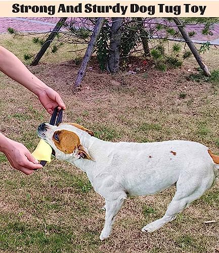 Clysoru Tug of War Dog Toy Bite with 2 Strong Handles Made of Durable Tear Resistant Strong Stitches