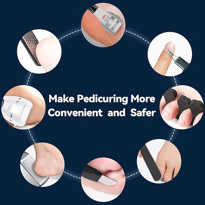 Wea&Hea Electric Callus Remover for Feet,17 in 1 Professional Pedicure Kit with 3 Roller Heads,2-Speed Rechargeable & Waterproof Foot File - Perfect for Dead Hard Cracked Dry Skin Care at Home