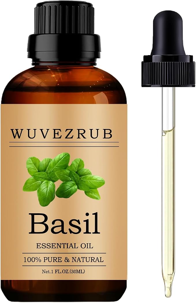 Basil Essential Oils, 30ML Pure and Natural Essential Oil for Aromatherapy Diffuser /1 Fl Oz- Basil