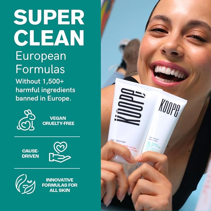 Koope Middleweight Face Cream, Moisturizer For All Skin Types, Balanced Hydration with Hyaluronic Acid, Baobab Oil, Anti-Pollution Shield, Free of Parabens, Sulphates & Fragrances, Vegan, 1.69 FL OZ