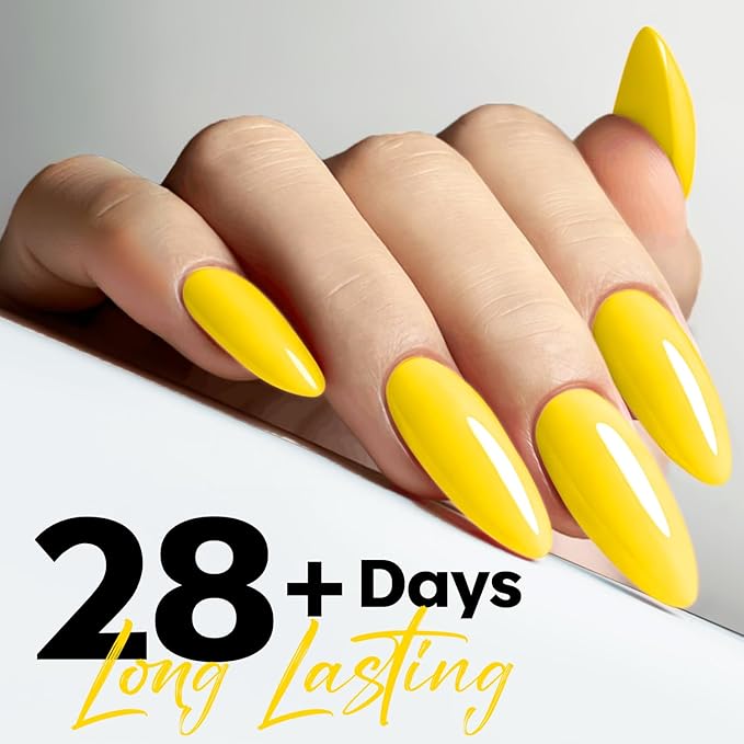 modelones Mango Yellow Gel Nail Polish Sunflower Yellow Nail Polish Soak Off U V Color High Glossy Gel Polish Manicure 15 ML