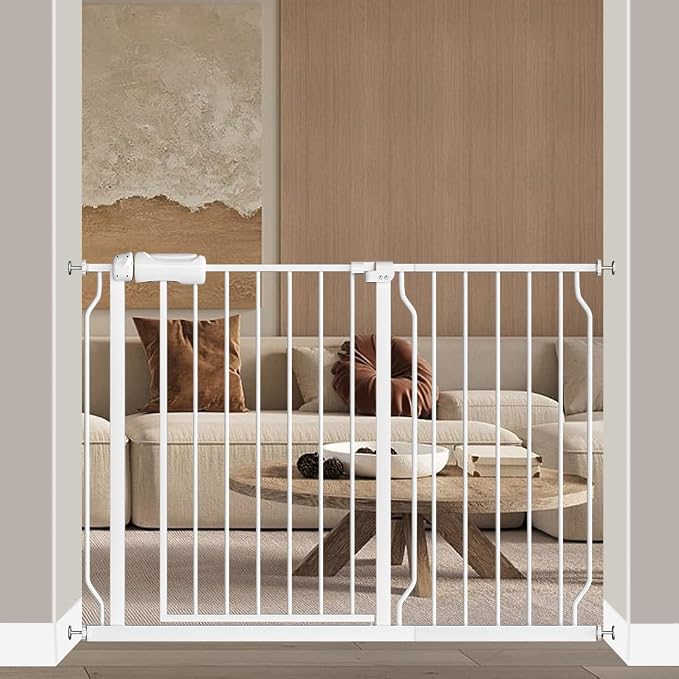 Fairy Baby 43.5-48 Inch Extra Wide Easy Step Safety Gates for Doorways