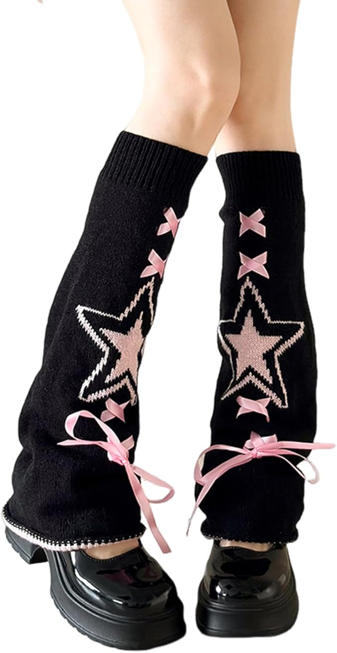 Sexybody Women's Leg Warmers Fashion Knit Warmers Long Socks Cute Y2K Kawaii Japanese Lolita Harajuku Accessories for Girls