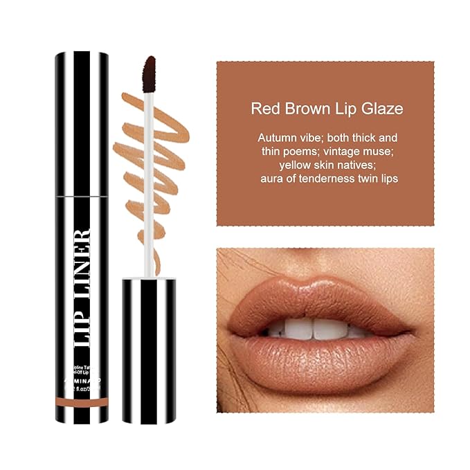 Lip Stain Peel Off - Red Brown Terracotta Lip Tint for Women & Teens | Long Lasting, Waterproof, Non-Sticky, Hydrating | Bold Peel Off Lip Glaze for Sultry Makeup Look