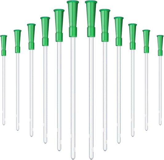 Nuanchu PVC Replacement Tubings Supplies Tubes Kit Clear Replacements Hose with Flexible Rounded End for Smooth Insert(14 FR,30 Pieces)