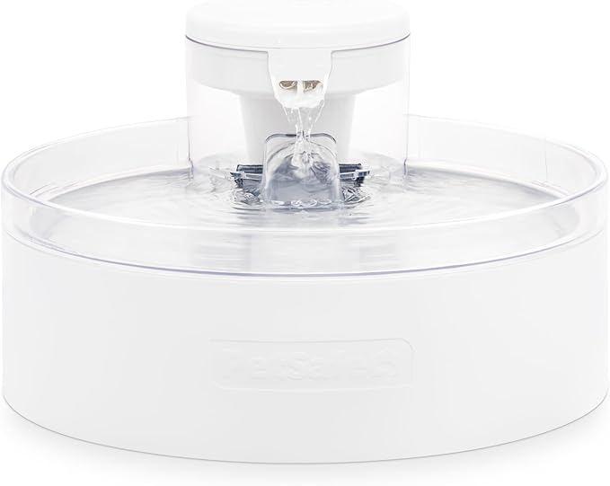 PetSafe Outlast Pumpless Dog Water Fountain, 128 oz, Dogs & Multiple Cats | Pumpless HydroSpin Design Cycles 128 Oz Water, Ion-x Carbon Filter Softens Water, Smart Sensors Slow Flow at Night
