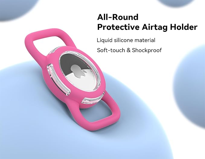 Waterproof AirTag Holder for Dog Collar, Soft Slide-On Dog AirTag Holder | Full-Body Protection, No-Dangle Fit, Ultra-Durable, Lightweight, Tool-Free Installation, Clear Cover, Fits Dog & Cat Collars