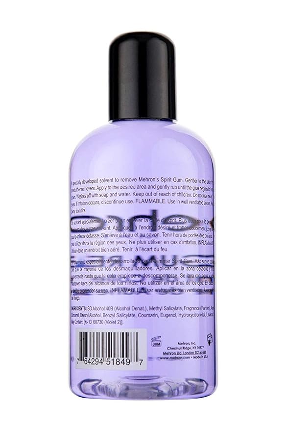 Mehron Makeup Spirit Gum Remover | SFX Makeup| Spirit Gum Adhesive Remover 9 fl oz (266 ml)