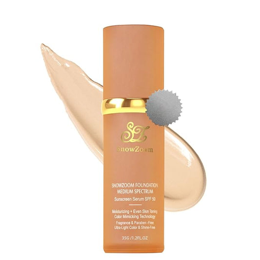 Bio Forever 4-in-1 Color Changing Foundation, SPF 50+, Medium/Light, Anti-Aging Concealer with Sun Protection, 1.2Fl Oz (Medium Spectrum, 1.2 fl.oz)