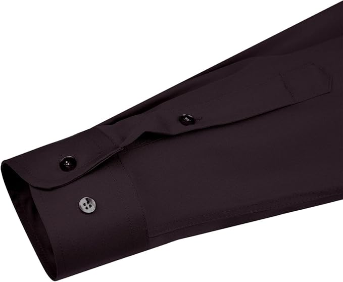 J.VER Men's Dress Shirts Solid Long Sleeve Stretch Wrinkle-Free Formal Shirt Business Casual Button Down Shirts