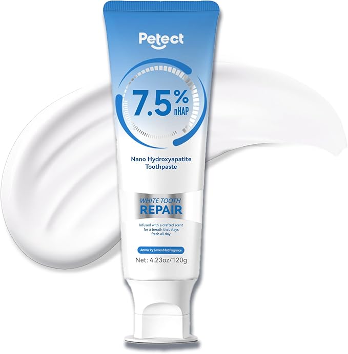 PETECT Hydroxyapatite Toothpaste, ICY Melon Mint, Enamel Protection Formula, Tooth Strengthening, Fresh Breath, Daily Use for Oral Health 4.23 OZ