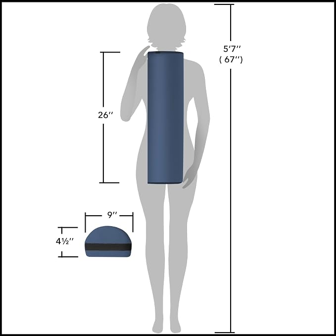 Saloniture Jumbo Half Round Massage Table Bolster Under-Knee Pillow Pad - 26 x 9 x 4.5 Inch - Blue
