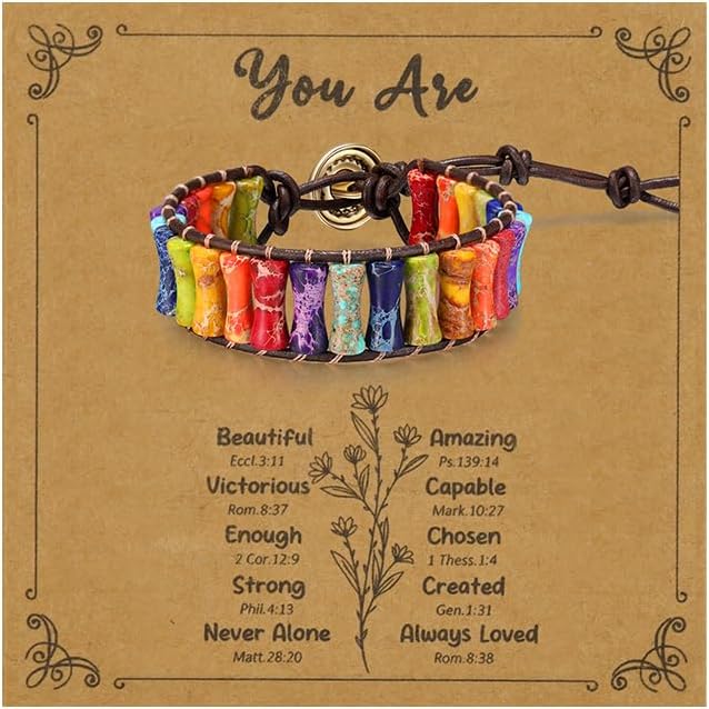Inspirational Gifts Healing Bracelets for Women，Get Well Soon Encouragement Gifts for Women Friends Sister Mom，Handmade Natural Stone Healing boho Friendship Jewelry for women