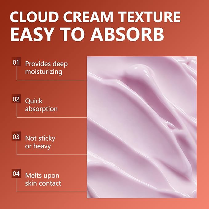 Cherry & Milk Moisturizing Cream - 200ml Face & Body Lotion with Shea Butter, Vitamin E & Hyaluronic Acid, Long-Lasting Hydrating Moisturizer for all Skin, Nourishing Brightening Body Cream