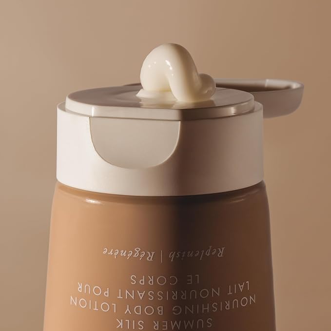 Summer Fridays Summer Silk Nourishing Body Lotion - Hydrating Body Lotion with Hyaluronic Acid, Shea Butter, Grapeseed Oil, and Cocoa Butter - Non-Greasy Moisturizer for Dry Skin (6.7 Fl Oz)