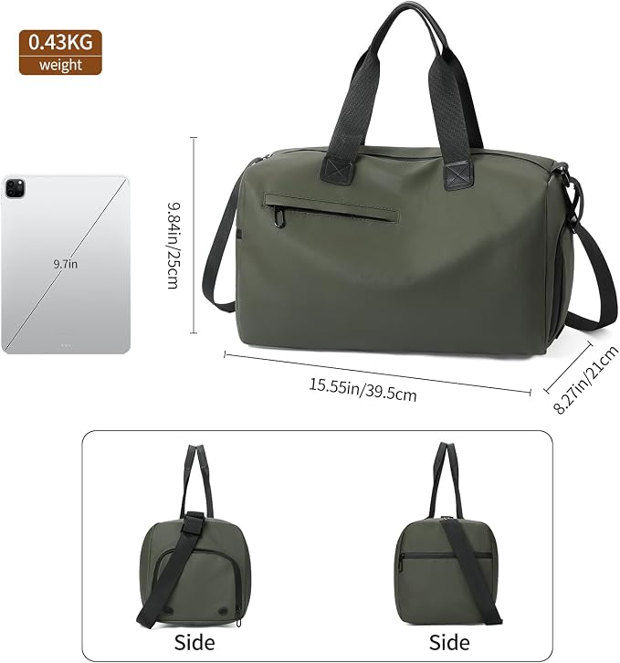 Handbag for Women Yoga Bag Large Capacity Yoga Pad Buckle with Shoe Compartment Water Bottle Sports Gym Bag Travel