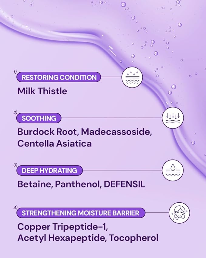 Milk Thistle Repair Serum - Skin Barrier Repair Essence | Calming & Hydrating Face Serum with Centella for Sensitive Skin | Fast-Absorbing | Korean Skin Care | Fragrance Free | 1.01 fl oz