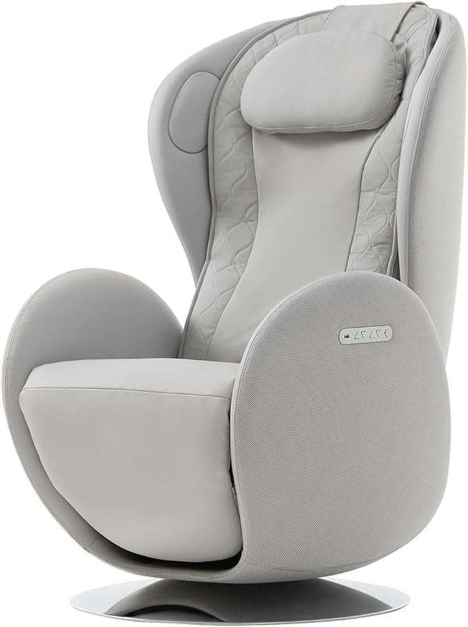 Nouhaus Luna Heated Massage Chair,Full Body Massaging Zero-Gravity Leisure Recliner with Low-Noise 3D Massage and Dual Sound Systems Modern Massage Chairs (Elder White)