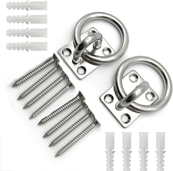 Ceiling Hooks Ceiling Wall Mount Hook Heavy Duty 1000LB Dog Anchor Pad Eye Plate 304 Stainless Steel for Yoga Swings Hammocks Training Straps Punching Bags Hanging