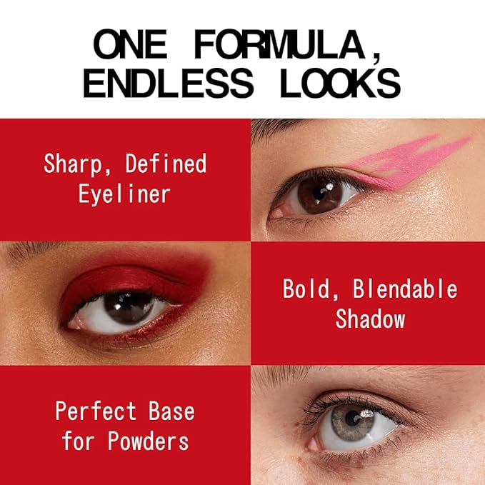 about-face Matte Fluid Eye Paint Scream of Consciousness – High-Pigment Liquid Eyeshadow, Long-Lasting, No-Budge Matte Finish, Vegan & Cruelty-Free (Primary Red)