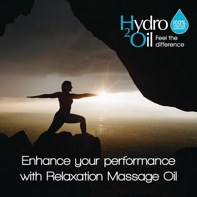 Hydro 2 Oil Relaxation Massage Oil 33.8 fl oz - Water Dispersible Formula with a Strong Lavender Scent for the Ultimate Relaxing Massage