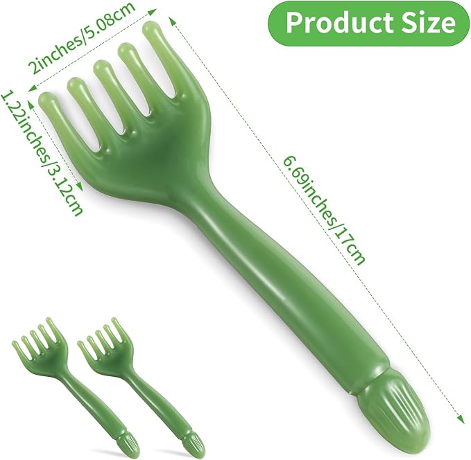 WY LIGHTING LEVEL 2Pcs Head Massager Manual Hair Scalp Massager Gua Sha Five Claw Massage Tool Comb Portable Handheld Resin Relax Tool for Father's Day Mother's Day Gifts (Green)