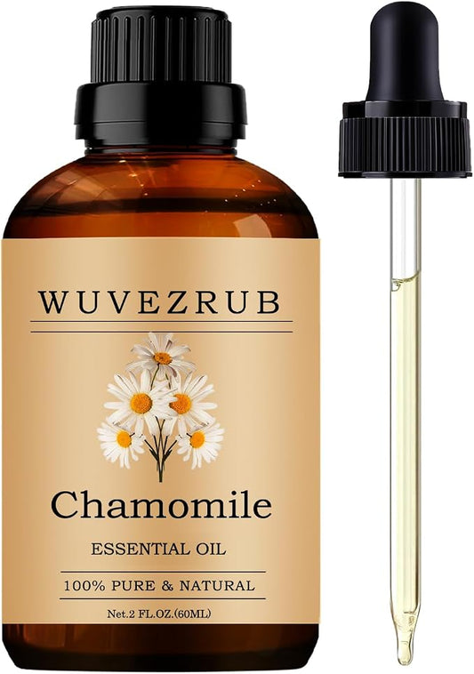Chamomile Essential Oil -, 60ML Pure and Natural for Aromatherapy Diffuser - 2 Fl Oz