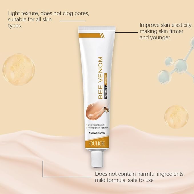 Bee Venom Wrinkle Removal Cream, Bee Venom Anti-Wrinkle Firming Cream, bee venom firming serum stick, Moisturizing, Lifting & Recovery - All Skin Types - Anti-Aging 2PCS