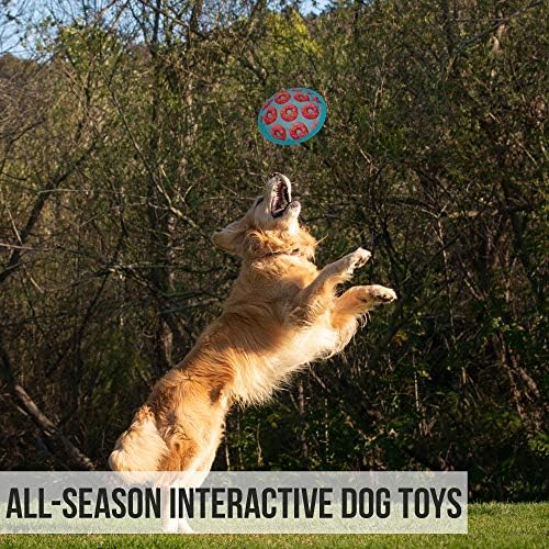 Hyper Pet Flippy Flopper Flying Disc Soft Dog Toy, 9 Inches, Donut Design